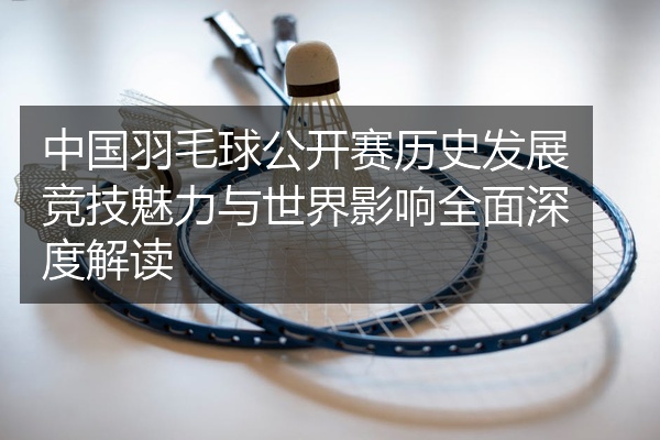 中国羽毛球公开赛历史发展竞技魅力与世界影响全面深度解读